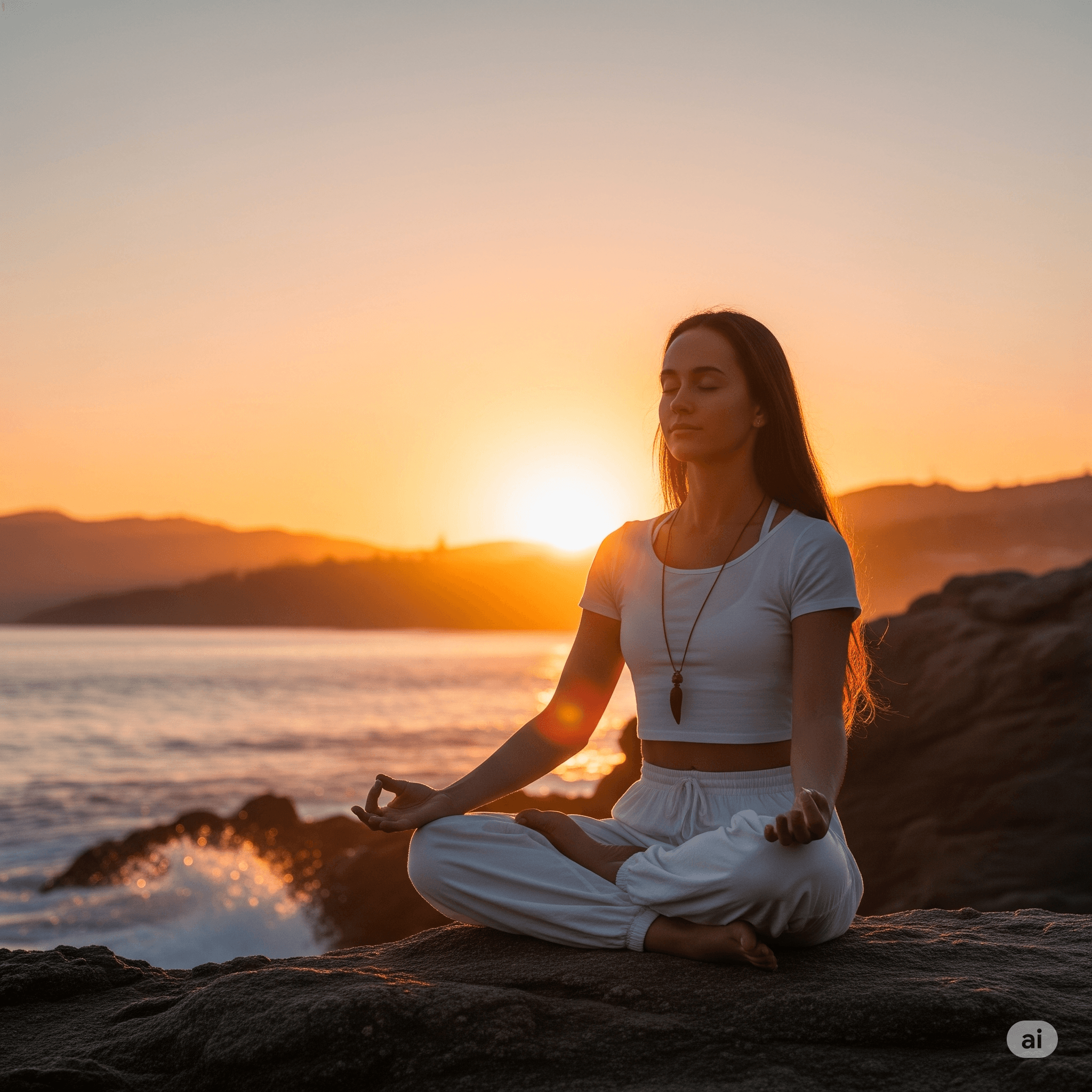 Peaceful yoga practice